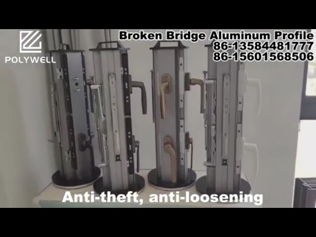 Komersial / Domestik Kekuatan Tinggi Kekakuan Baik Sistem Aluminium Jembatan Rusak Jendela & Pintu